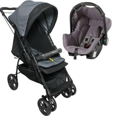 Imagem de Carrinho Bebe Conforto Cinza Galzerano Maranello III Preto Cinza