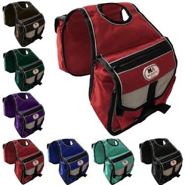 Imagem de Majestic Ally Bolsa Horn, Bolsos Acolchoados E Refletivos De Nylon, Duas Garrafas Água, Bolso Para Câmera/Celular, (Vermelha)