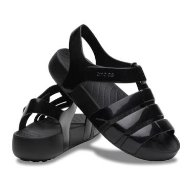 Imagem de Crocs Sandálias infantis unissex Isabella, Preto, 13 Little Kid