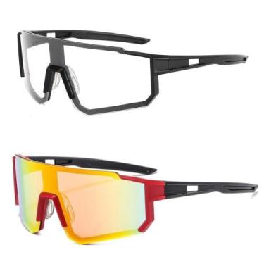Imagem de Kit 2 Óculos Ciclismo Espelhado Masculino Feminino + Noturno - PENDULA