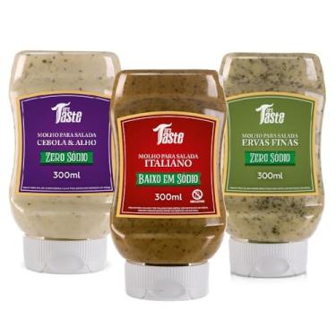 Imagem de Kit Molho Para Salada Cebola e Alho, Italiano e Ervas Finas - Mrs Taste 300ml