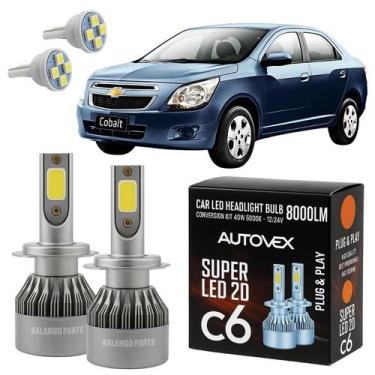 Imagem de GM Cobalt 2018 Lâmpada Farol Baixo LED H7 Automotiva Carro - Autovex