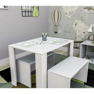 Imagem de Mesa Infantil Com Dois Banquinhos Para Crianças 100% Mdf