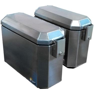 Imagem de Baú Lateral 33L Start BMW / Honda / Suzuki / Triumph Alumínio Escovado