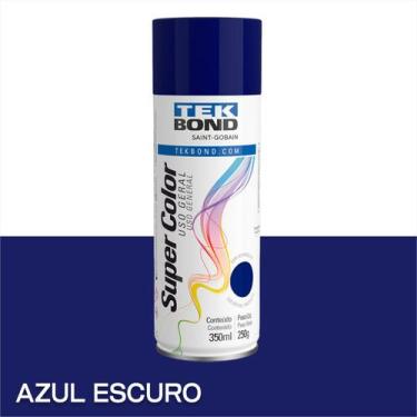 Imagem de Kit C/3 Tinta Spray Tek Bond Secagem Rápida 350ml, Azul Escuro