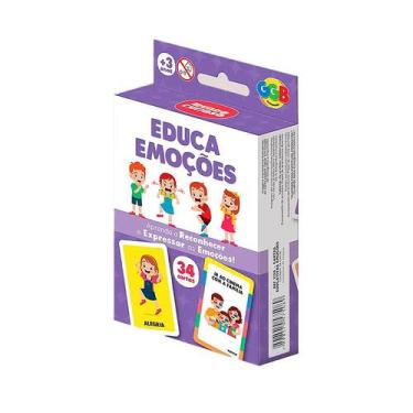 Imagem de Jogo Educativo Educa Emoções Cartas para Reconhecer e Expressar Emoçõe