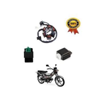 Imagem de Kit Estator Bobinas Regulador Voltagem Cdi Shineray Xy 50q - Smart