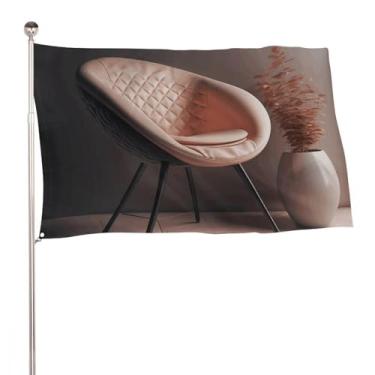 Imagem de Bandeira de cadeira de estilo moderno 89 x 149 cm bandeira de jardim impressa dupla face bandeira decorativa bandeira de quintal sem desbotamento com ilhós de latão pano de fundo de foto para