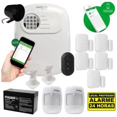 Imagem de Kit Alarme Intelbras 2 Sensor De Presença Cf 5 Sf Magnético