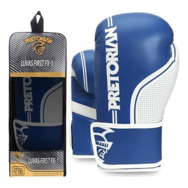 Imagem de Luva de Boxe e Muay Thai First FX1 Pretorian - Azul/Branco - 10 Oz