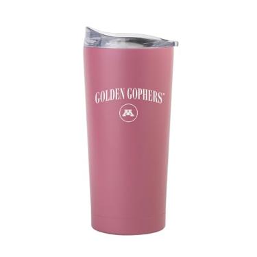 Imagem de Logo Brands NCAA Minnesota Golden Gophers 590 ml Cinch Berry Powder Coat Tumbler - Isolamento de parede dupla, base antiderrapante e tampa deslizante de lábio alto