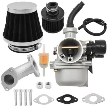 Imagem de SYOWADA Kit adaptador de filtro de ar carburador carburador (vermelho), substituição para Coleman Mini Bike CT100U CC100X 98cc substituição de motor a gasolina para Massimo Mini Bike MB100 (preto)