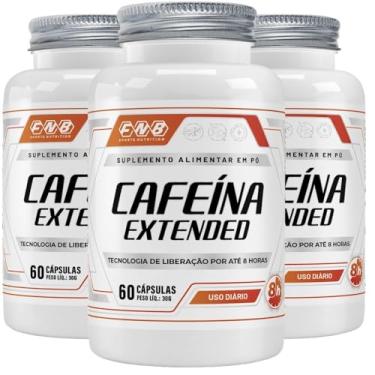 Imagem de KIT 3X Cafeína Extended 200mg 60 cápsulas - FNB Sports