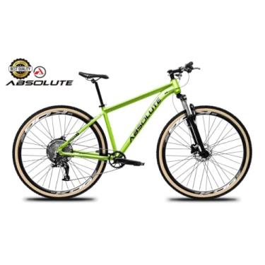 Imagem de Bicicleta Aro 29 Nero 5 Peças Inteira Absolute 12v Hollowtech Freio Hidráulico k7 11/52 Garfo Trava no Guidão Pneu Faixa (Verde, 21)