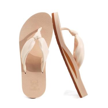 Imagem de KuaiLu Chinelo feminino com suporte de arco confortável tapete de ioga almofada tanga sandálias de couro para mulheres, moda sem cadarço, verão, praia, caminhada, interior, exterior, viagem, chinelos