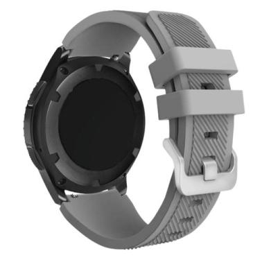 Imagem de Pulseira 20mm Silicone Confort para Relógio Digital A7 Poolsy, Cinza