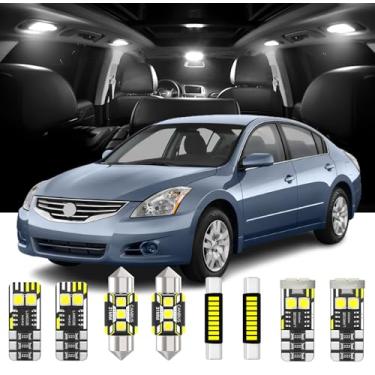 Imagem de 14 peças de substituição de luzes LED interiores para Nissan Altima 2007-2012 lâmpada interna de LED branca com ferramenta de instalação