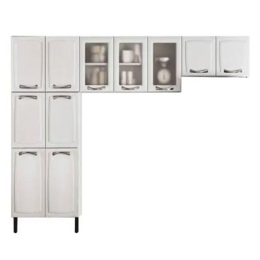 Imagem de Cozinha Modulada New Premium 3 Peças 11 Portas Aço Itatiaia, Branco Ne