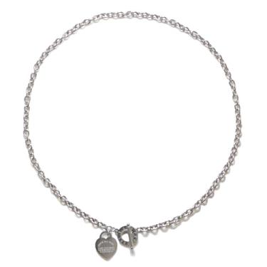 Imagem de pichuxiu Colar com pingente de coração, versículo bíblico, colar de coração para mulheres, corrente de elos, fecho OT, aço inoxidável, prata, 20 inche, Aço inoxidável, Sem Pedra Preciosa