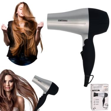 Imagem de Secador de Cabelo Profissional Portátil 1200W 60Hz Bivolt 110V 220V Leve E Eficaz
