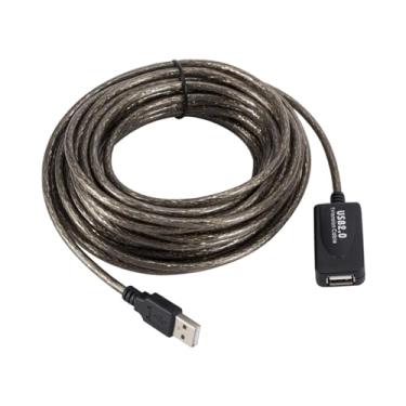 Imagem de UGPLM Cabo de extensão usb de sinal, chip integrado, transmissão estável, compatível com extensor usb para scanner, fones de ouvido, impressoras, 10 metros
