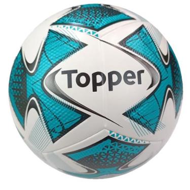 Imagem de Bola Futebol de Campo Topper Slick 22 Oficial + Bomba de Ar, Azul