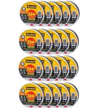 Imagem de Fita isolante 3m scotch 33+ 20 metros kit 20 pçs