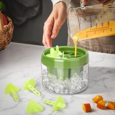 Imagem de Forma Molde para Fazer Picolé e Sorvete com 8 Palitos Reutilizável, Verde – Livre de BPA, Plástico Resistente