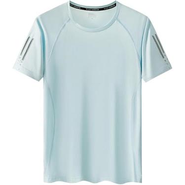 Imagem de Homens T-shirt Homens Camisa Esportiva Homens Manga Comprida T-shirt Homens Manga Curta Homens Camisa Polo Homens Casual T-shirt Homens Cor Sólida, A-light Blue1, 6XL
