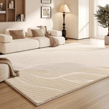 Imagem de Tapete decorativo para sala de estar, grande área, estilo creme, para quarto, macio e fofo, para sala de estar, vestiário grosso (200x250 cm/B)