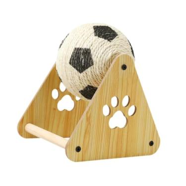Imagem de IEUDNS Bola arranhadora para gatos, decorativa, conveniente para filhotes, bola de sisal giratória, poste arranhador para moer garras e brincar, 18cm