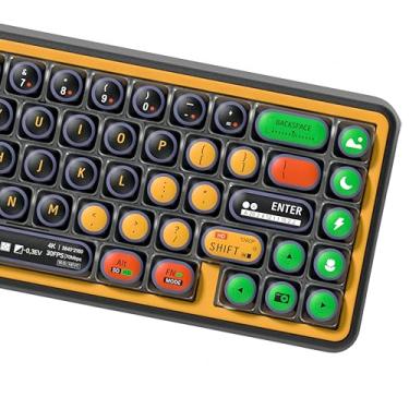 Imagem de dagaladoo Doubleshot Conjunto de teclas PBT, bun MOG Profile Keycaps fofas, preto/verde/vermelho brilho através de teclas de teclado, sublimação de tinta, capa de teclas personalizadas para teclado