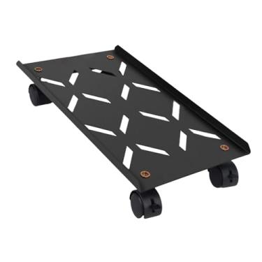 Imagem de Generic Suporte de torre de computador com rodas, acessório para piso, carpete, carrinho de PC, suporte de CPU para casa, embaixo da mesa, escritório, salas, Não Ajustável