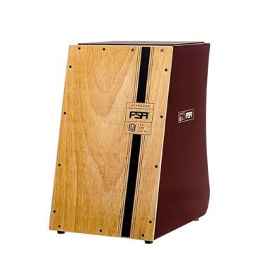 Imagem de Cajon FSA Instrumento de Percussão Profissional Feito à Mão - Graves Profundos, Som de Caixa Nítido, Madeira Brasileira, Design Ergonômico de Inclinação LITE STD LTS-02 VINHO WN
