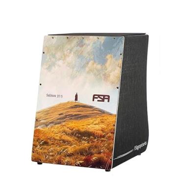 Imagem de Cajon FSA Instrumento de Percussão Profissional Feito à Mão - Graves Profundos, Som de Caixa Nítido, Madeira Brasileira, Design Ergonômico de Inclinação FG1521 CAMINHO