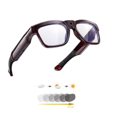 Imagem de OhO sunshine Óculos de câmera WiFi de 64 GB, apenas streaming de vídeo e fotos de óculos para aplicativo com câmera Ultra Full HD e lente de bloqueio de luz azul de transição