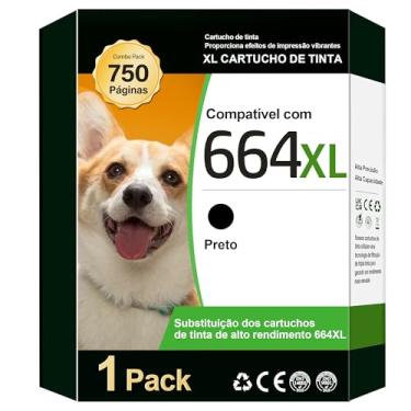 Imagem de TECKKIN Cartucho de Tinta Compatível para HP 664 664XL Compatível para HP Deskjet Ink Advantage 1115 1118 2135 2136 2675 3635 3638 3775 3835 4535 4675 5075 5275 (1 Preto)
