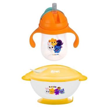 Imagem de Kit Refeição Completo Bolofofos Bowl Tampa e Talher Copo Treinamento 3