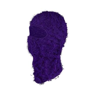 Imagem de Gorro De Malha Com Máscara De Esqui Camuflada Quente À Prova De Vento 