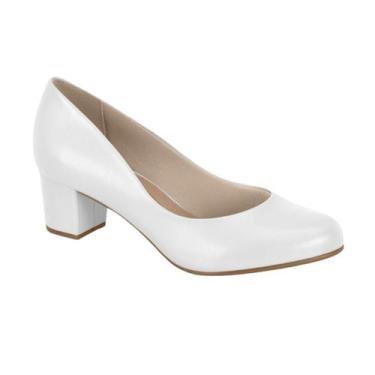 Imagem de Sapato Scarpin Salto Baixo Social Beira Rio Conforto 4777409, Branco n