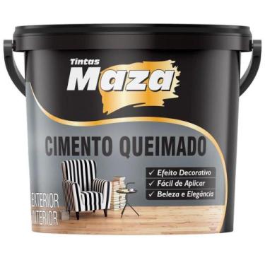 Imagem de Revestimento Cimento Queimado Cor Original Balde 5,6kg - MAZA