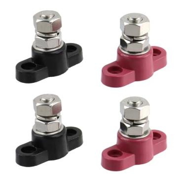 Imagem de Modengzhe Bloco de junção de bateria de pino único de 3/20.3 cm, bloco de junção de energia automática e aterramento M10, poste de junção de bateria CC de 12 volts para sistema solar marítimo de barco