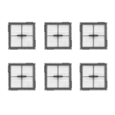 Imagem de HUAYUWA Kit de acessórios para aspirador de pó compatível com Roborock Q10 S5/Q10 S5+/Q10 X5/Q10 X5+/Q10 VF/Q10 VF+, peças de substituição de aspirador de pó robô (6 filtros de vácuo)