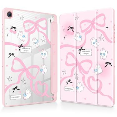 Imagem de Mektron Capa para Samsung Galaxy Tab A9+/A9 Plus 11 polegadas modelo 2024 (SM-X210/X216/X218) com suporte para caneta S, capa fina transparente + suporte de três dobras + despertar/hibernar