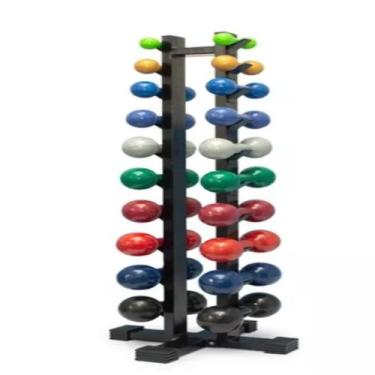 Imagem de Suporte Expositor Torre Chão Capacidade Para 20 Halteres - Line Fitnes
