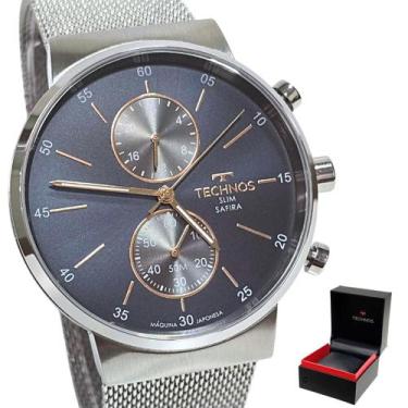 Imagem de Relógio Technos Masculino Analógico Safira Prateado VD36AB/1A