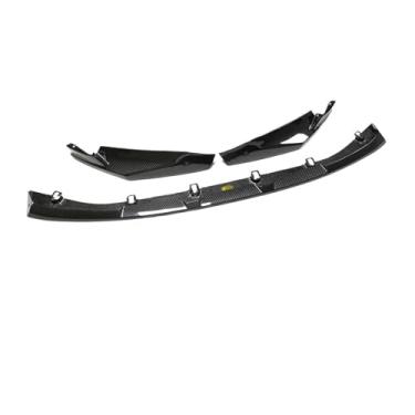 Imagem de Kit de carroceria com 3 peças, compatível com BMW 2021+ M3 G80 M4 G82 G83, fibra de carbono totalmente seca, estilo MP, para-choque dianteiro, separador, pá, lábios de pato