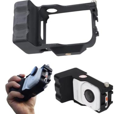 Imagem de Coyktonty Gaiola de câmera/kit de aderência para câmera Insta360 Go Ultra com orifício de parafuso de 1/10.2 cm, suporte de sapata fria, tripés/luzes de vídeo/microfones, etc.