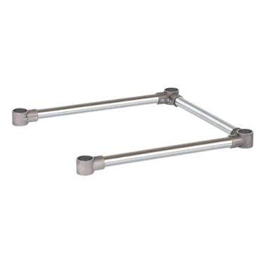 Imagem de DuraSteel Suporte de mesa de trabalho de base aberta - Suportes transversais de perna estabilizadores de mesa de 61 x 61 cm - Serve para mesa de trabalho comercial de aço inoxidável ou madeira de