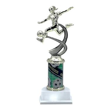 Imagem de Express Medals Pacote com 1 Troféu Feminino de Futebol, 25 cm de altura, Bright Gold Awards Youth Team Trophies Award Tournament Winner Event Prize Party Favor Girl Girls ATR3